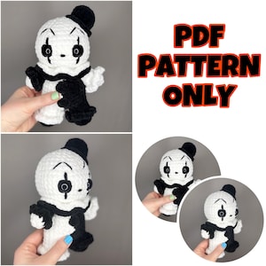 Mini Crochet Slasher Clown-Digital Pattern (NOT a physical item) Written in English (US) terminology. *Read description!!*